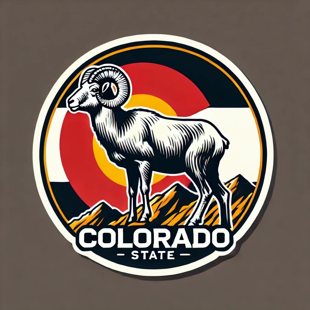 Vinyl sticker: Bold Bighorn Sheep Sticker for Window, Laptop, Car, Window, Bumper, Waterproof Decal, Auto, Truck, Water Bottle (6)