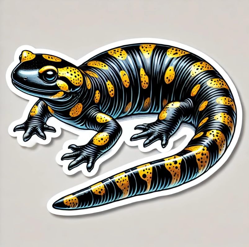 Vinyl sticker: Kansas Tiger Salamander Waterproof Sticker for Laptop Wall Car Window Bumper Decal Truck Auto Water Bottle Vinyl