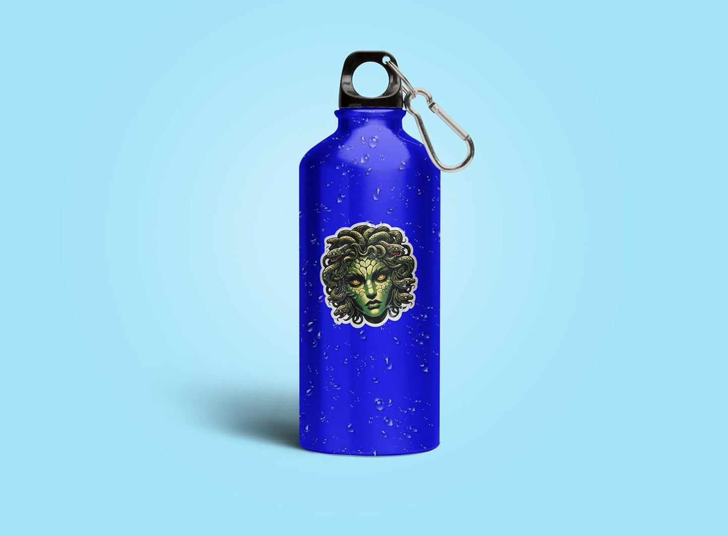 Set of 4 Medusa Stickers – Greek Mythology Vinyl Decals (4 Inch) for Laptop, Car Window, Wall, Bumper, Water Bottle, Truck – Neon & Close-Up Designs