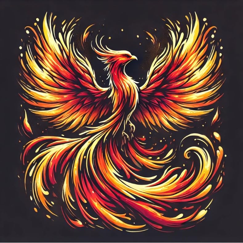 Vinyl sticker: Phoenix Sticker Decal for Laptop, Wall, Car, Window, Waterproof Vinyl Bumper, Auto, Truck, and Water Bottle. Variation 4 (6)