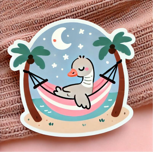 Vinyl sticker: Holiday Hawaiian Goose Nene Waterproof Laptop Car Window Bumper Sticker Wall Auto Water Bottle Truck Decal with Santa Hat and Tropical Christmas Decorations (6)