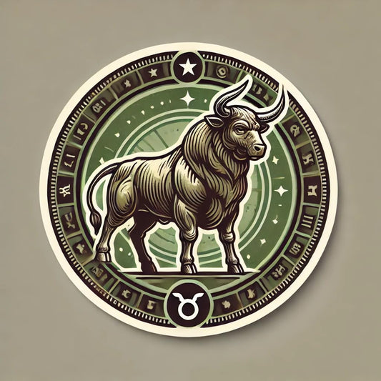 Vinyl sticker: Bold Taurus Bull Zodiac Sticker for Laptop, Wall, Car, Window, Bumper, Truck, and Water Bottle – Strong and Reliable Design in Earthy Tones (4)
