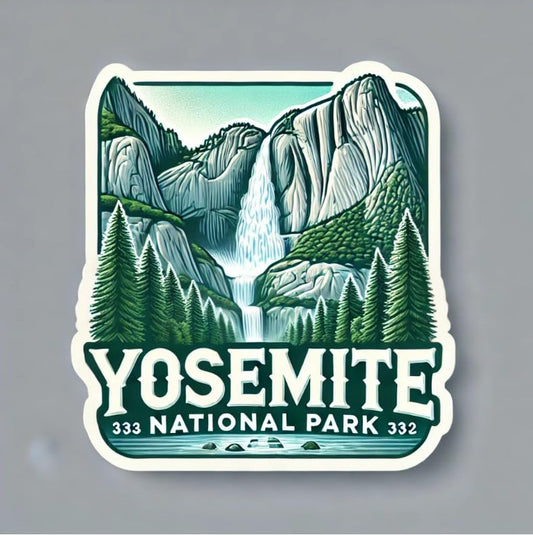Vinyl sticker: Yosemite National Park Sticker - Yosemite Falls Decal for Laptop, Wall, Car, Window, Bumper, Truck, Waterproof Vinyl for Water Bottle and Auto (4)