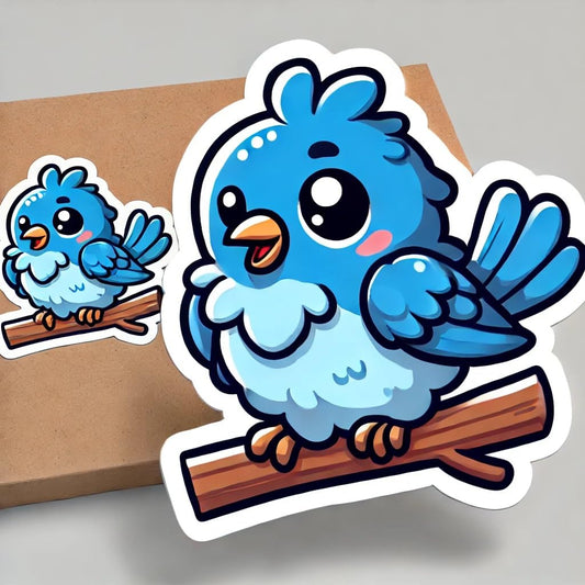 Vinyl sticker: Mountain Bluebird Laptop Wall Car Window Bumper Sticker Decal Truck Waterproof Auto Water Bottle Cute Cartoon