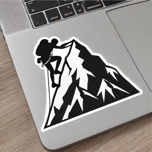 Vinyl sticker: Minimalist Climber Sticker for Laptop, Wall, Car, Window, Bumper, Decal, Truck, Auto, Water Bottle – Clean and Modern Design