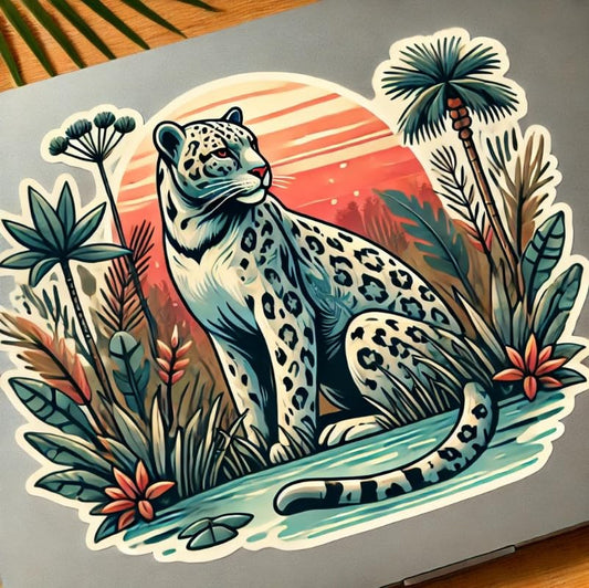 Vinyl sticker: Florida Panther Sticker - Majestic Design with Sunset Everglades Scene for Car, Laptop, Water Bottle, Window, or Bumper Decals (4)