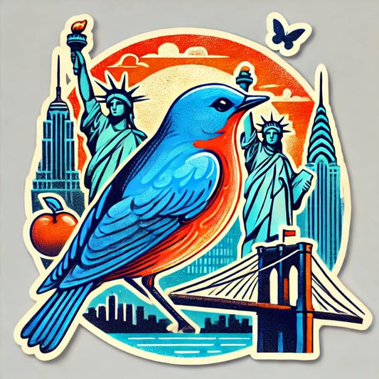 Vinyl sticker: Eastern Bluebird Liberty Silhouette Sticker – Laptop Wall Car Window Bumper Decal Truck Waterproof Auto Water Bottle