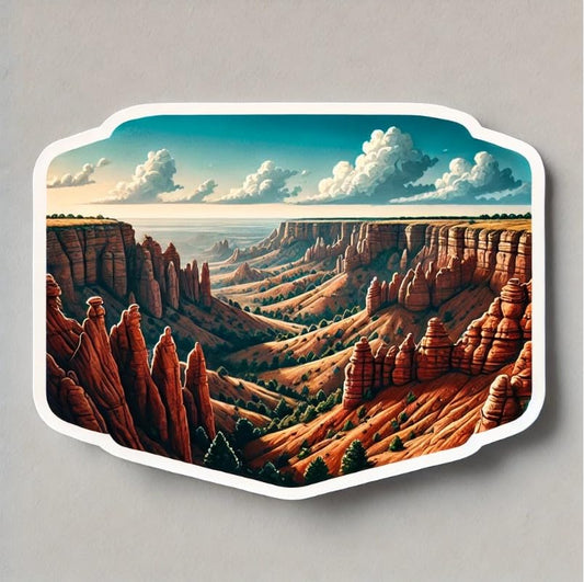 Vinyl sticker: Oklahoma Scenic Canyon Laptop Wall Car Window Bumper Sticker Decal Truck Waterproof Auto Water Bottle (6)