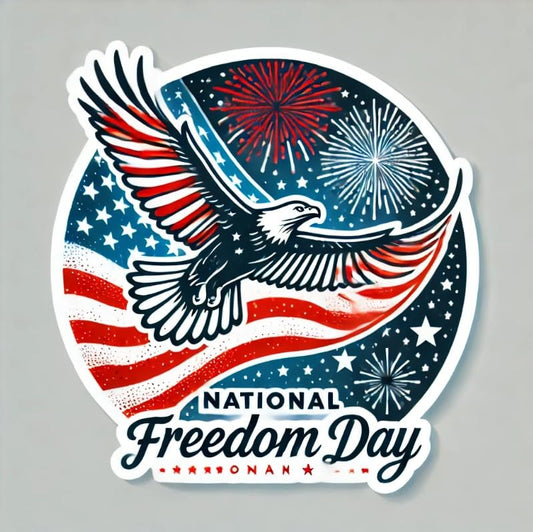Vinyl sticker: Eagle in Flight and Waving Flag Laptop Wall Car Window Bumper Sticker Decal Truck Waterproof Auto Water Bottle