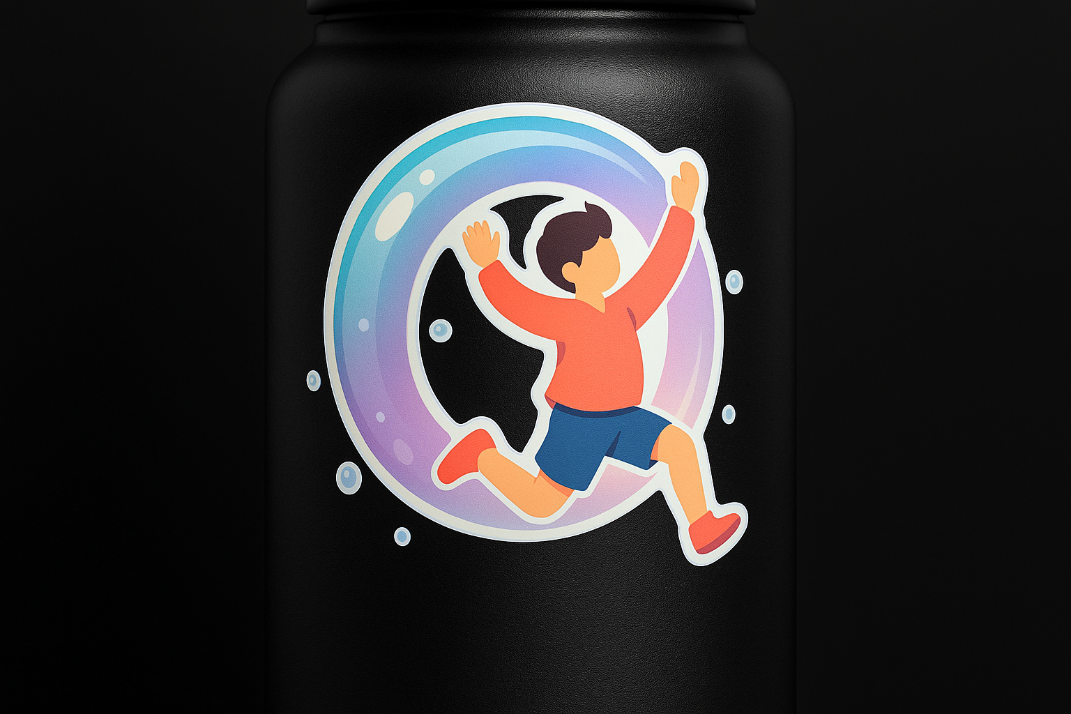 Kid Bubble Portal Sticker Decal Vinyl Laptop Car Window Bumper AUTO Water Bottle Helmets Waterproof Fantasy