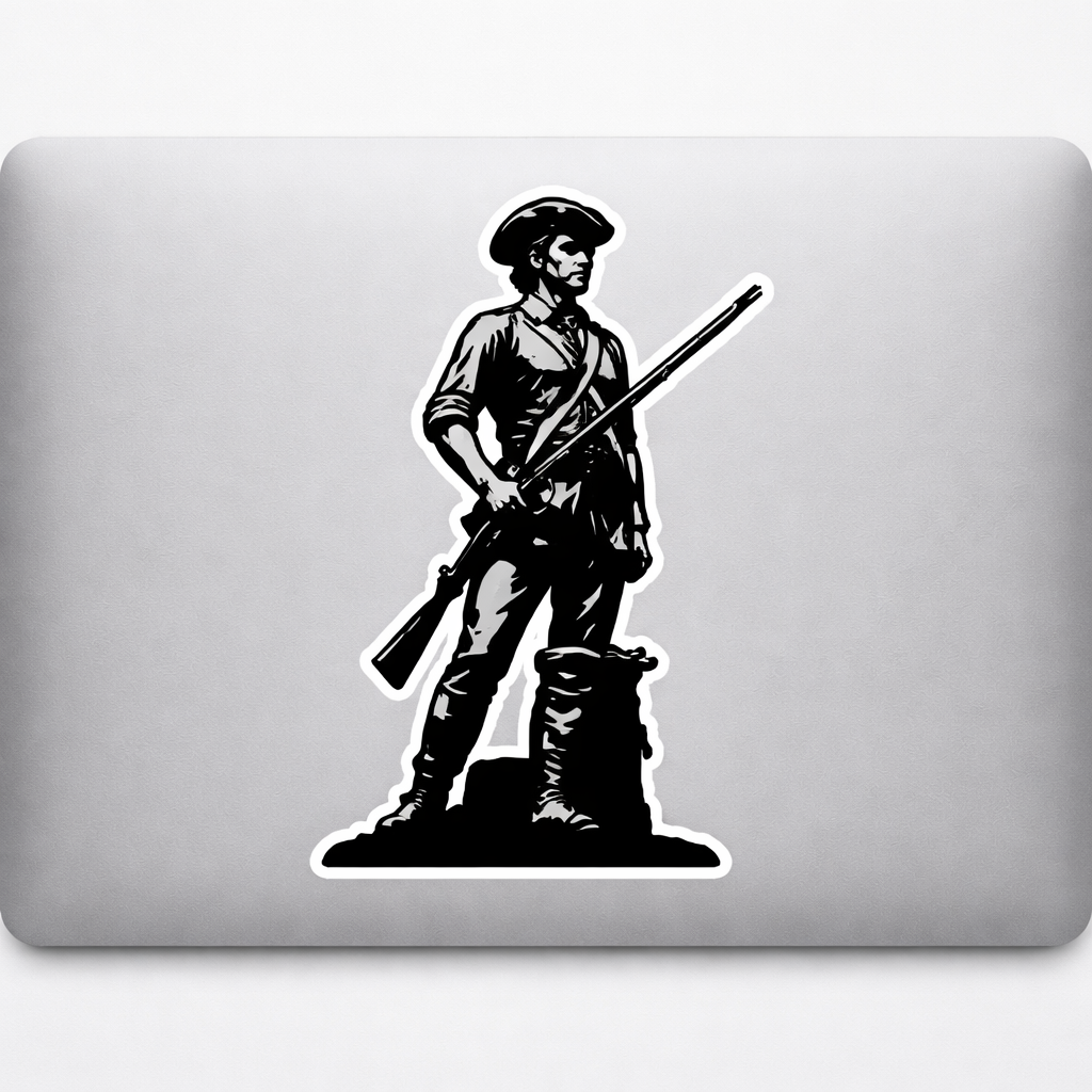 USA Revolutionary Soldier Sticker Decal Vinyl Laptop Car Window Bumper AUTO Water Bottle Helmets Waterproof