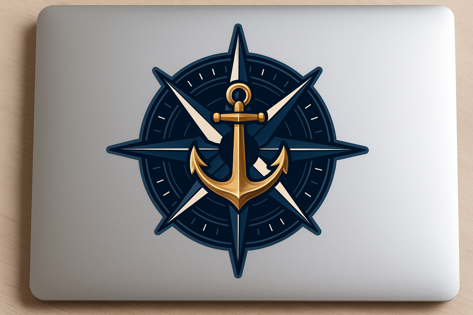 Naval Compass Sticker Decal Vinyl Laptop Car Window Bumper AUTO Water Bottle Helmets Waterproof Anchor