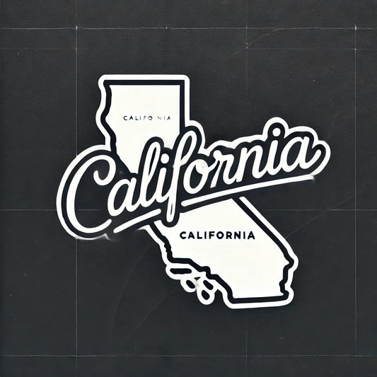 Vinyl sticker: Minimalist California State Outline Sticker for Laptop, Wall, Car, Window, Bumper, Waterproof Auto, Truck, Water Bottle. (4)