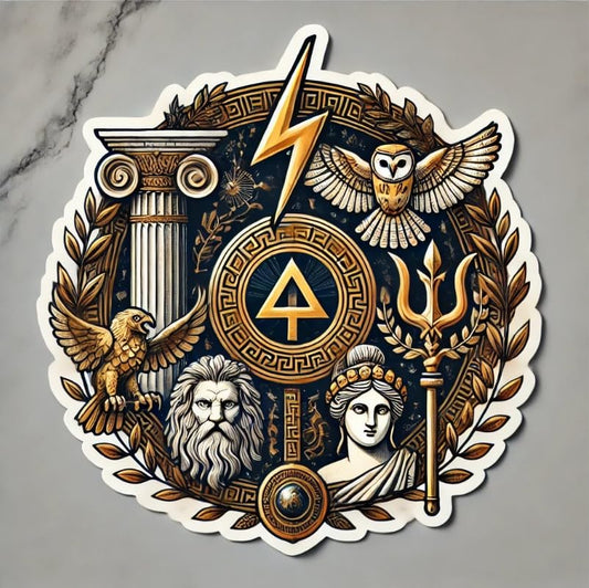 Vinyl sticker: Greek Mythology Symbol Sticker for Laptop, Wall, Car, Window, Bumper, Decal, Truck, Waterproof, Auto, Water Bottle (4)