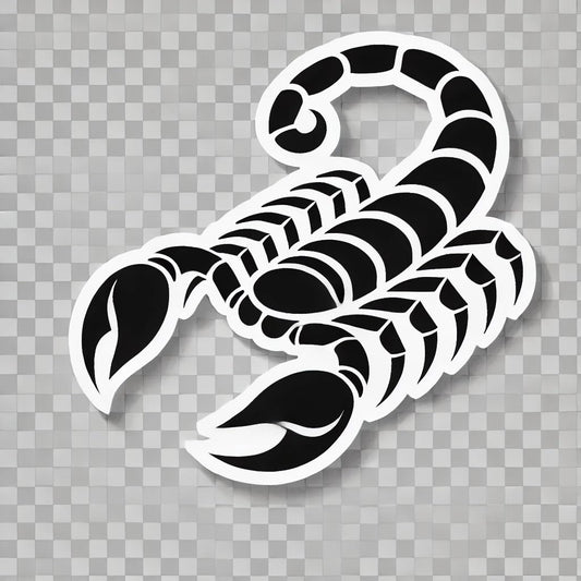 Vinyl sticker: Minimalist Scorpion Laptop, Wall, Car, Window, Bumper, Sticker, Decal - Waterproof, Auto, Water Bottle, Truck, Durable Vinyl, Simple Scorpion Design