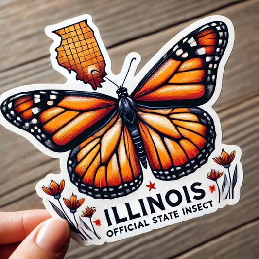 Vinyl sticker: Monarch Butterfly Waterproof Vinyl Sticker - Nature Decal for Laptop, Wall, Car, Window, Bumper, Truck, Auto, Water Bottle.