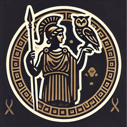 Vinyl sticker: Athena Silhouette with Owl Greek Mythology Sticker for Laptop, Wall, Car, Window, Bumper, Decal, Truck, Waterproof, Auto, Water Bottle (6)