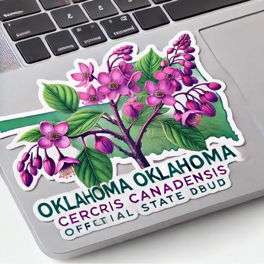 Vinyl sticker: Eastern Redbud Botanical Tree Laptop Wall Car Window Bumper Sticker Decal Truck Waterproof Auto Water Bottle – Cercis Canadensis Oklahoma