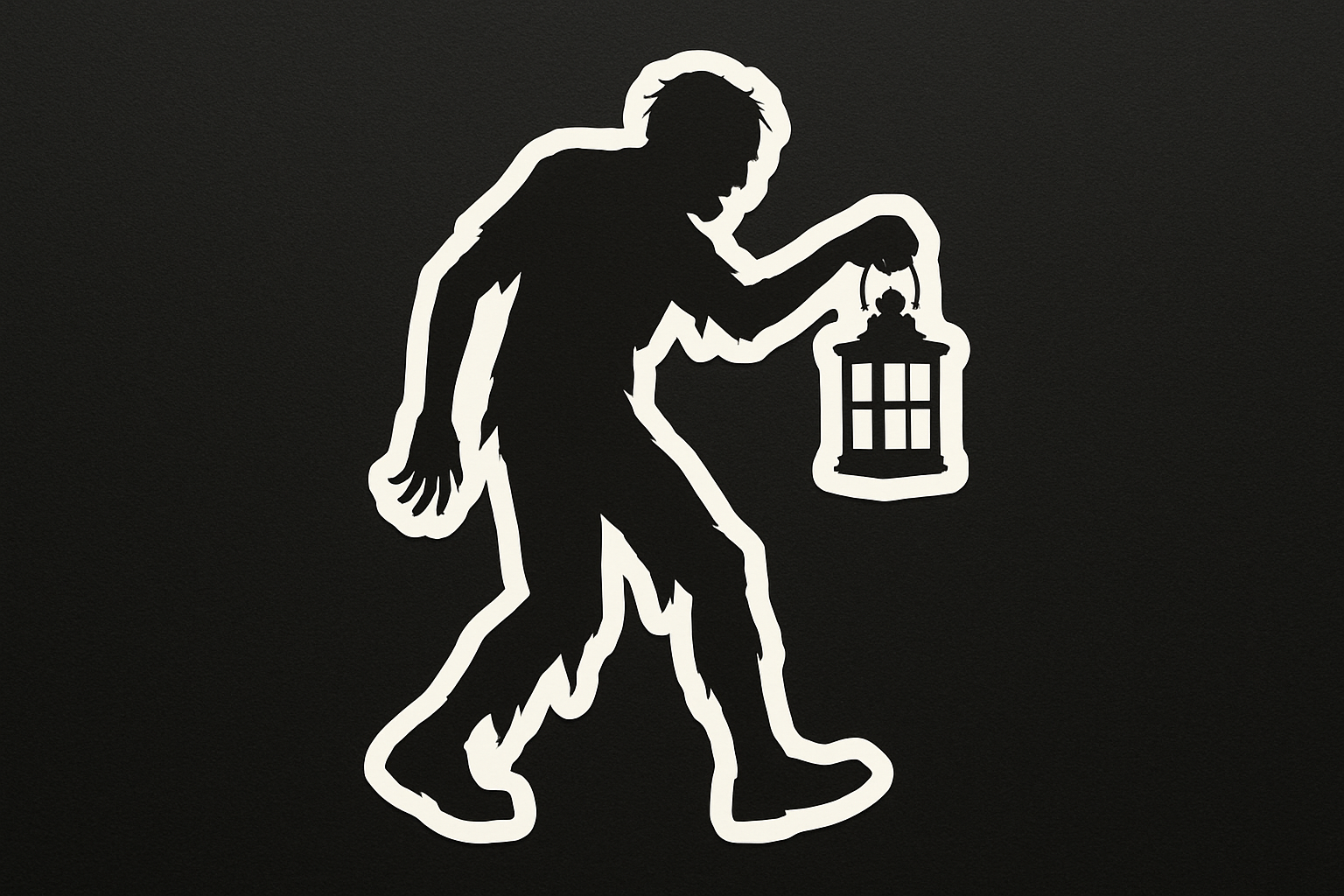 Zombie Lantern Sticker Decal Vinyl Laptop Car Window Bumper AUTO Water Bottle Helmets Waterproof Silhouette