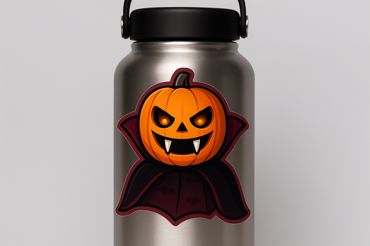 Pumpkin Dracula Sticker Decal Vinyl Laptop Car Window Bumper AUTO Water Bottle Helmets Waterproof Halloween