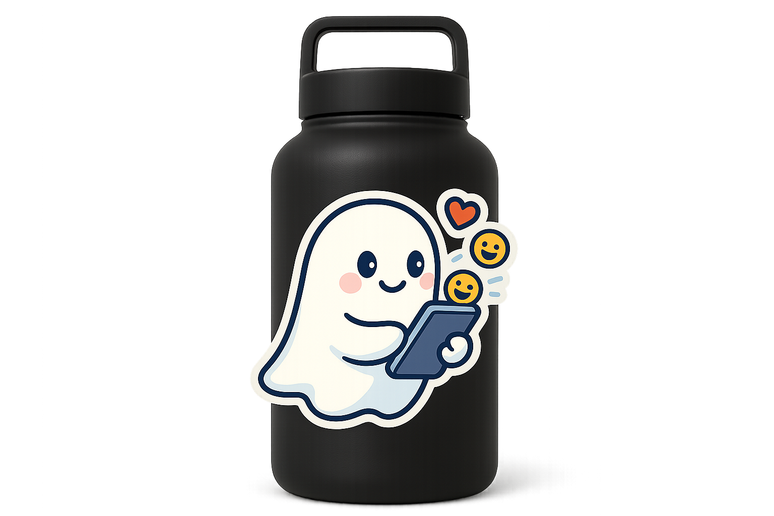 Cartoon Ghost Emojis Sticker Decal Vinyl Laptop Car Window Bumper AUTO Water Bottle Helmets Waterproof Fun