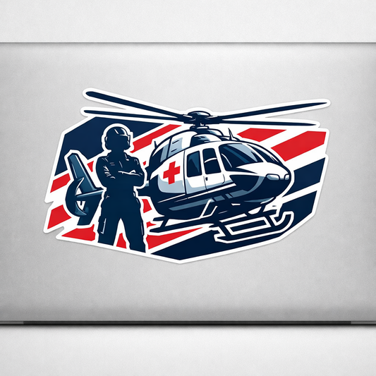 EMS Flight Nurse USA Sticker Decal Vinyl Laptop Car Window Bumper AUTO Water Bottle Helmets Waterproof