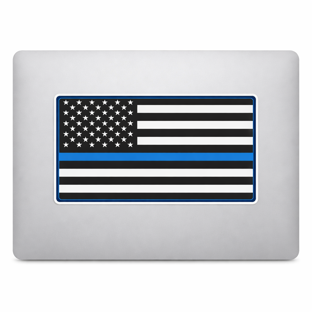 USA United States Thin Blue Line Sticker Decal Vinyl Laptop Car Window Bumper AUTO Water Bottle Helmets Waterproof