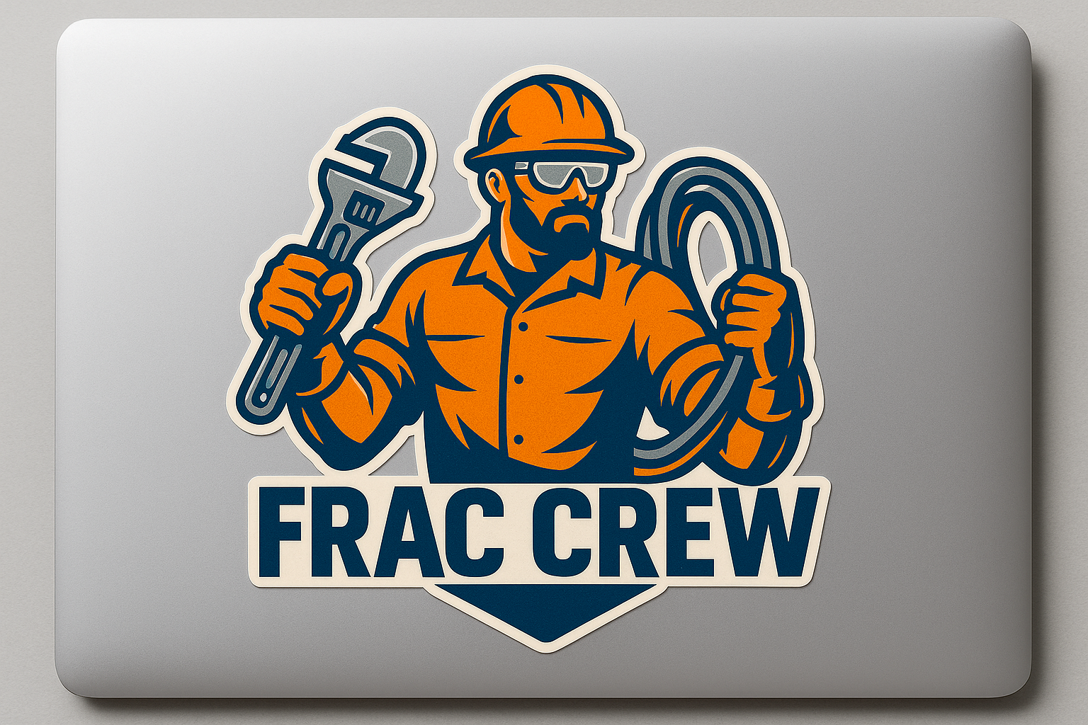 FRAC CREW Sticker Decal Vinyl Laptop Car Window Bumper AUTO Water Bottle Helmets Waterproof Oilfield Worker