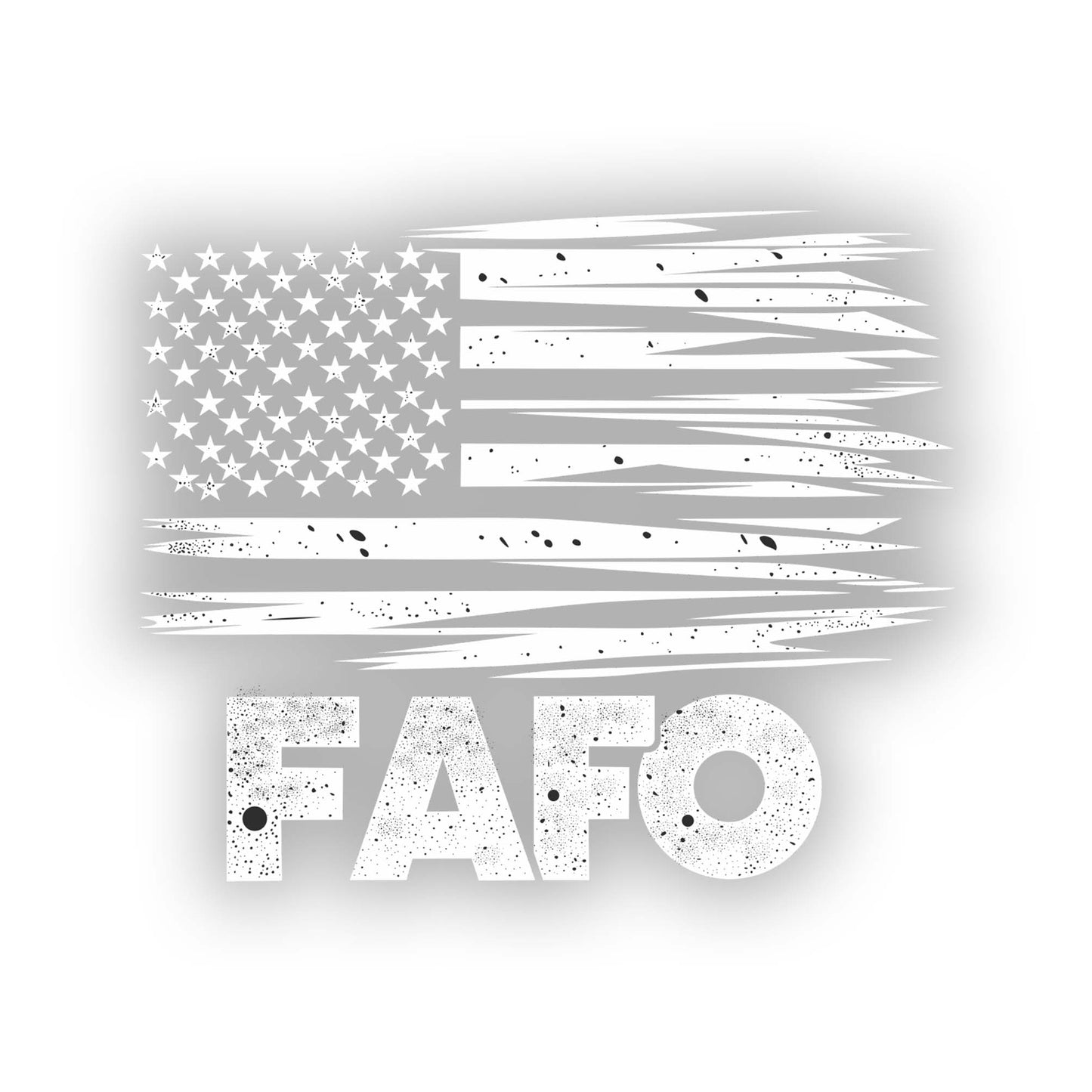 Set of 5 Stickers FAFO Fuck Around and Find Out Decal American Flag USA Waterproof Material Vinyl 4 in