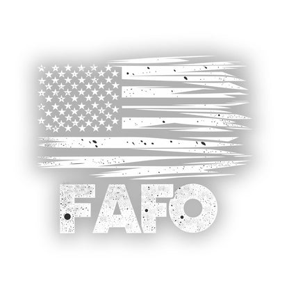 Set of 5 Stickers FAFO Fuck Around and Find Out Decal American Flag USA Waterproof Material Vinyl 4 in
