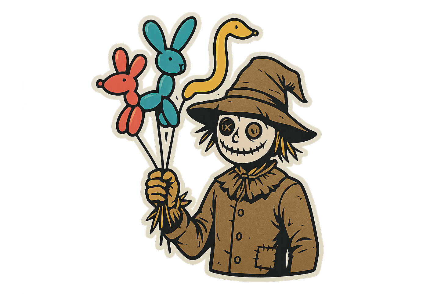 Creepy Scarecrow Sticker Decal Vinyl Laptop Car Window Bumper AUTO Water Bottle Helmets Waterproof Horror