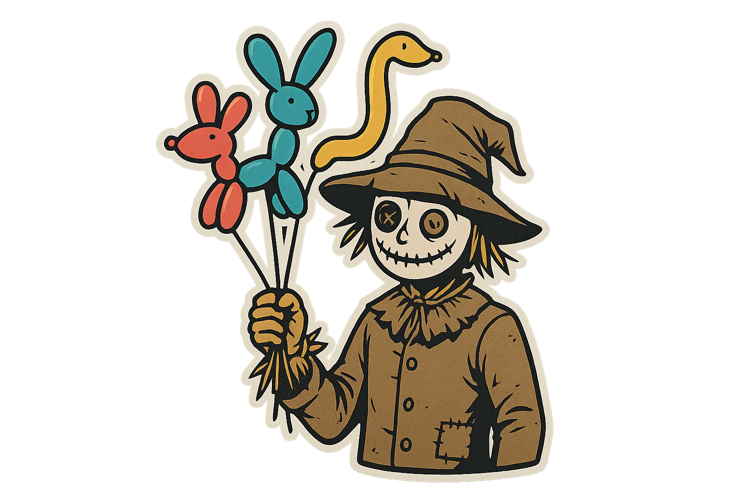Creepy Scarecrow Sticker Decal Vinyl Laptop Car Window Bumper AUTO Water Bottle Helmets Waterproof Horror