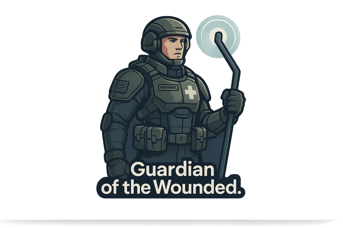 Raphael Sticker Decal Vinyl Laptop Car Window Bumper AUTO Water Bottle Helmets Waterproof USA Tactical Combat Medic Armor