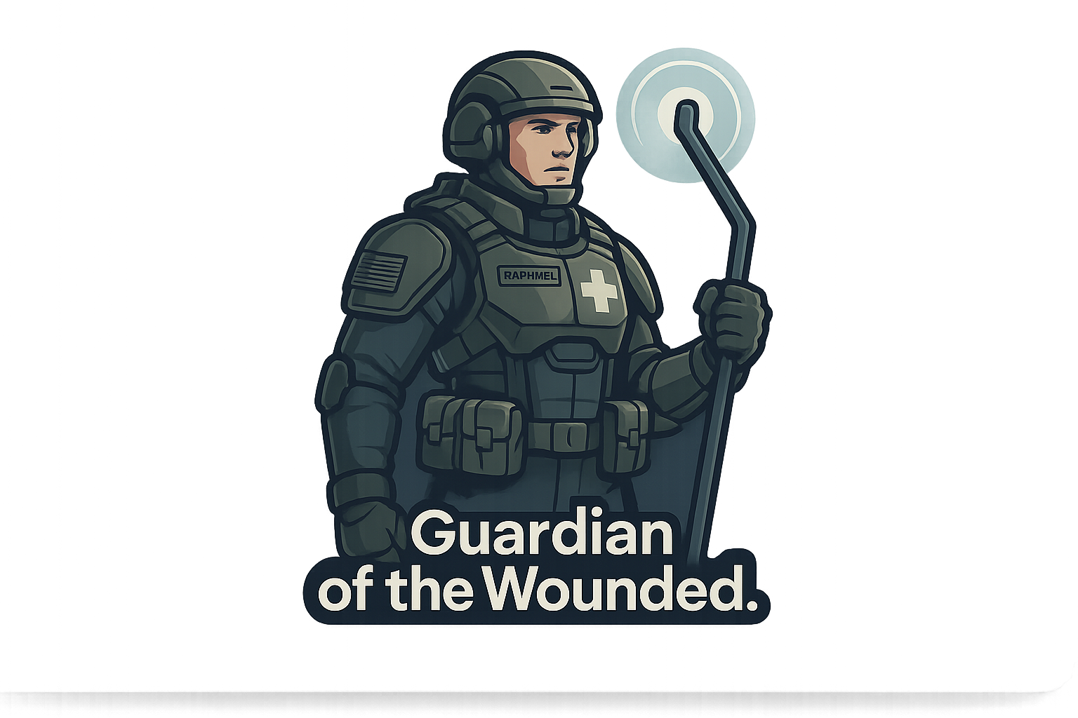 Raphael Sticker Decal Vinyl Laptop Car Window Bumper AUTO Water Bottle Helmets Waterproof USA Tactical Combat Medic Armor