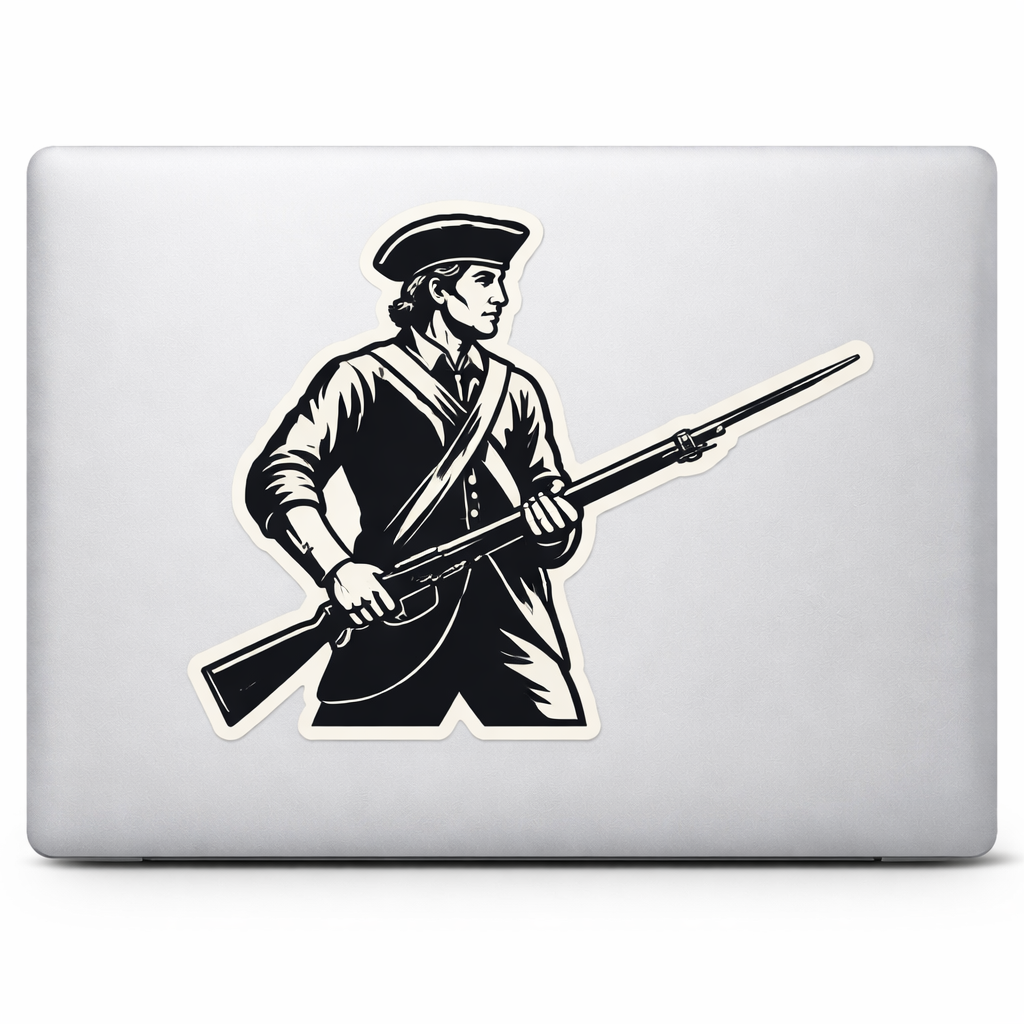 Revolutionary Soldier Sticker Decal Vinyl Laptop Car Window Bumper AUTO Water Bottle Helmets Truck Waterproof