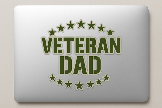 Veteran Dad USA Sticker Decal Vinyl Laptop Car Window Bumper AUTO Water Bottle Helmets Waterproof