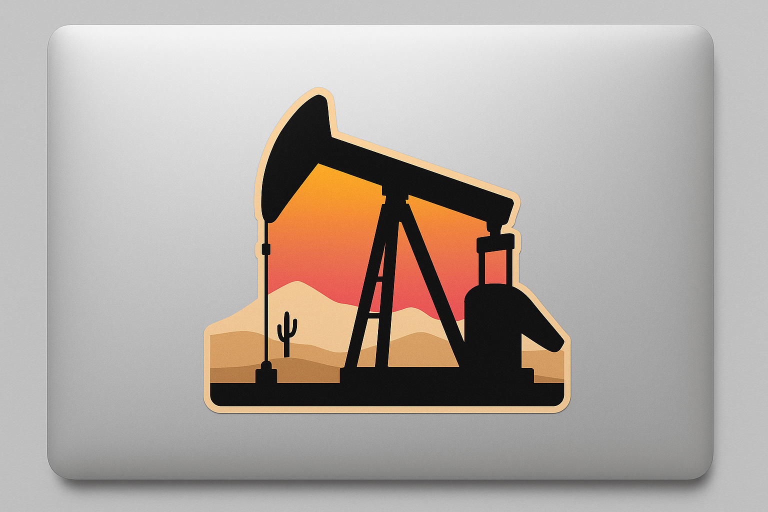 Pump Jack Silhouette Sticker Decal Vinyl Laptop Car Window Bumper AUTO Water Bottle Helmets Waterproof Oil Rig