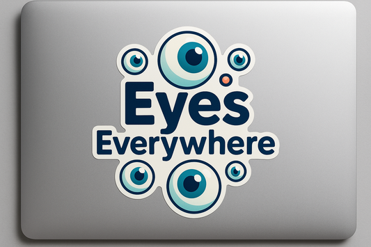 Floating Eyeballs Eyes Everywhere Sticker Decal Vinyl Laptop Car Window Bumper AUTO Bottle Water Bottle Helmets Waterproof