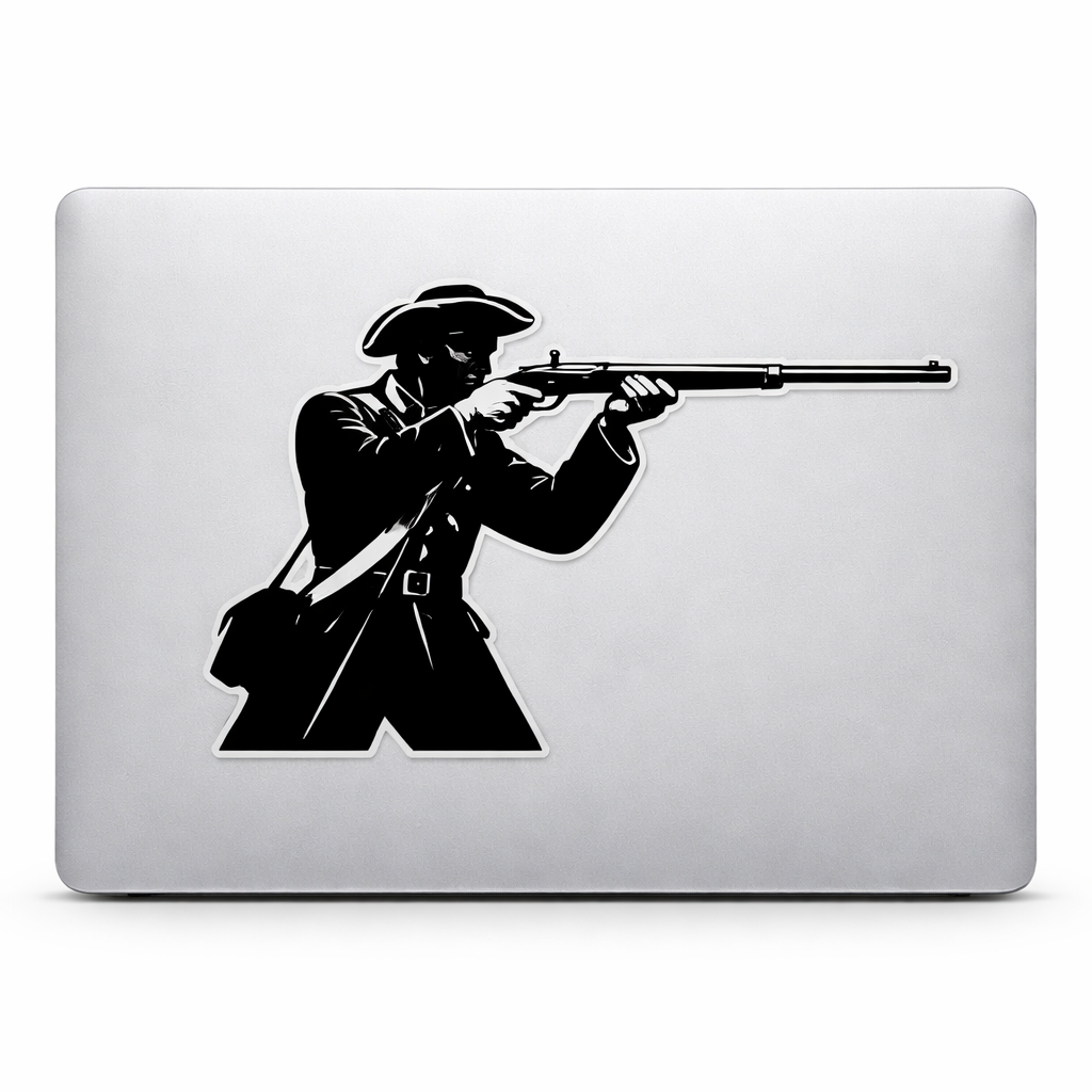 Rev Soldier USA Sticker Decal Vinyl Laptop Car Window Bumper AUTO Bottle Water Bottle Helmets Waterproof Silhouette