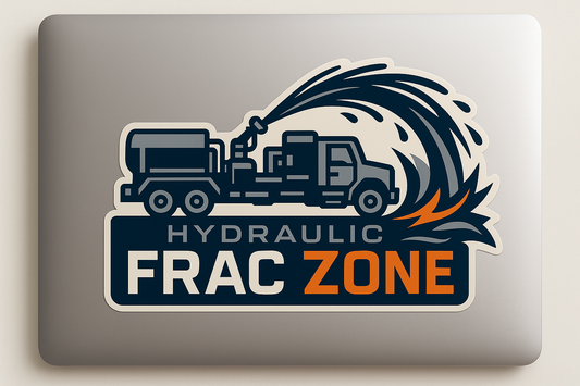 Hydraulic FRAC Zone Sticker Decal Vinyl Laptop Car Window Bumper AUTO Bottle Water Bottle Helmets Truck Waterproof
