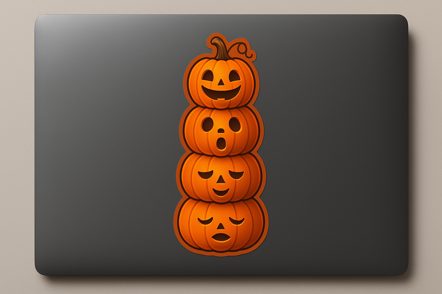 Pumpkin Tower Jack-o’-lantern Sticker Decal Vinyl Laptop Car Window Bumper AUTO Water Bottle Helmets Waterproof Halloween