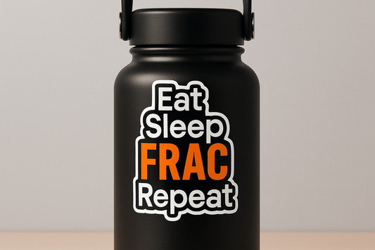FRAC Eat Sleep Repeat Sticker Decal Vinyl Laptop Car Window Bumper Truck AUTO Bottle Water Bottle Helmets Waterproof