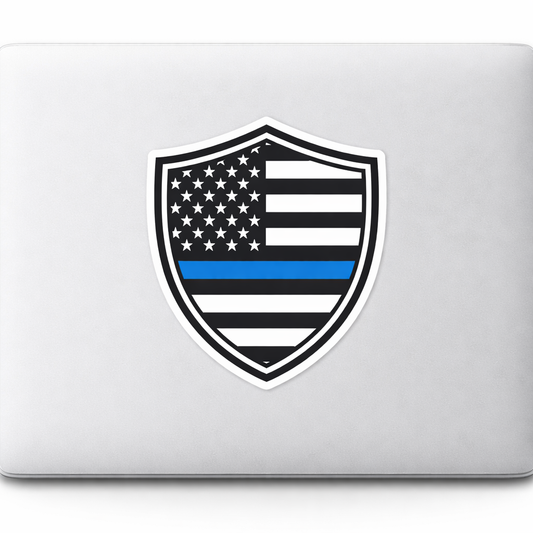 USA United States Thin Blue Line Sticker Decal Vinyl Laptop Car Window Bumper AUTO Water Bottle Helmets Waterproof