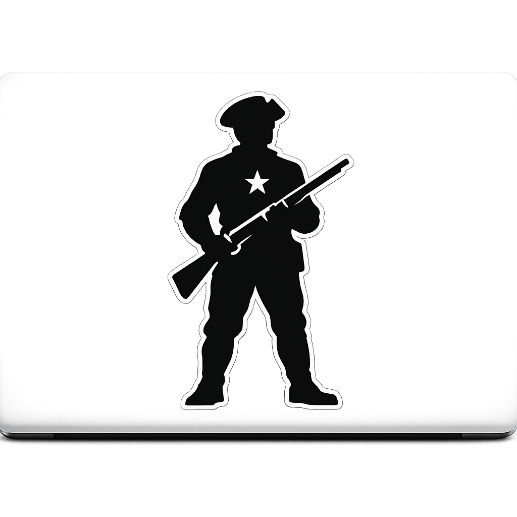 USA Revolutionary Soldier Sticker Decal Vinyl Laptop Car Window Bumper AUTO Water Bottle Helmets Waterproof USA