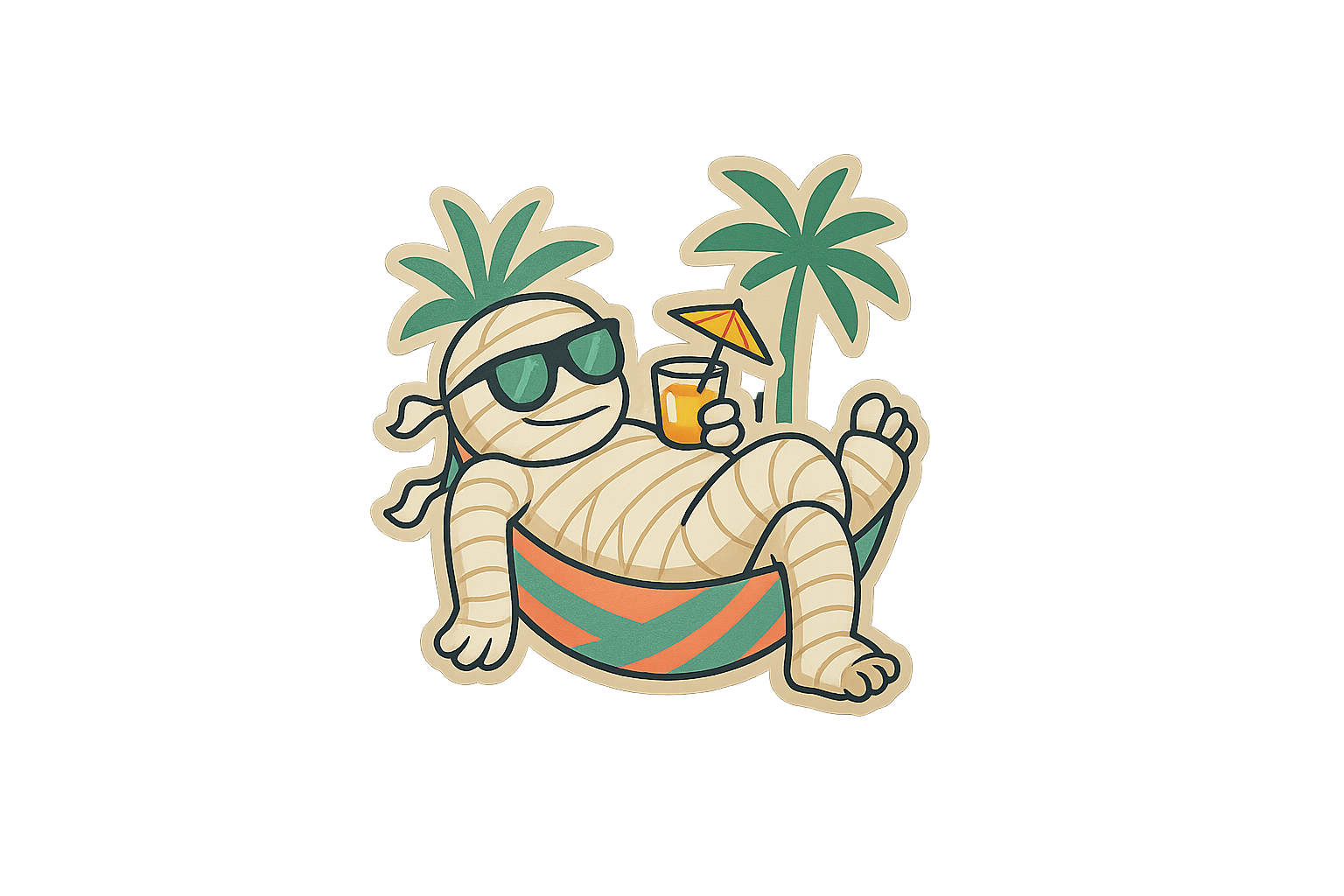 Mummy Egypt Sticker Decal Vinyl Laptop Car Window Bumper AUTO Water Bottle Helmets Waterproof Relaxation