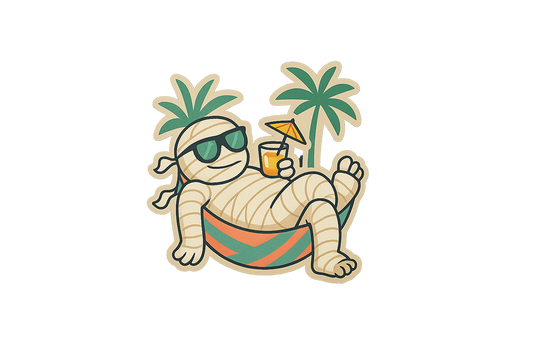 Mummy Egypt Sticker Decal Vinyl Laptop Car Window Bumper AUTO Water Bottle Helmets Waterproof Relaxation