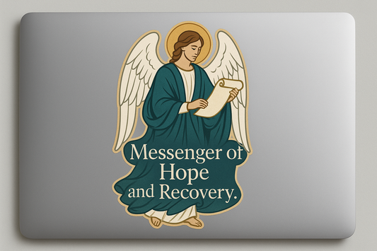 Raphael Celestial Robes Halo Sticker Decal Vinyl Laptop Car Window Bumper AUTO Water Bottle Helmets Waterproof