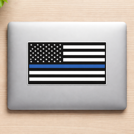 USA American Flag Thin Blue Line Sticker Decal Vinyl Laptop Car Window Bumper AUTO Water Bottle Helmets Waterproof