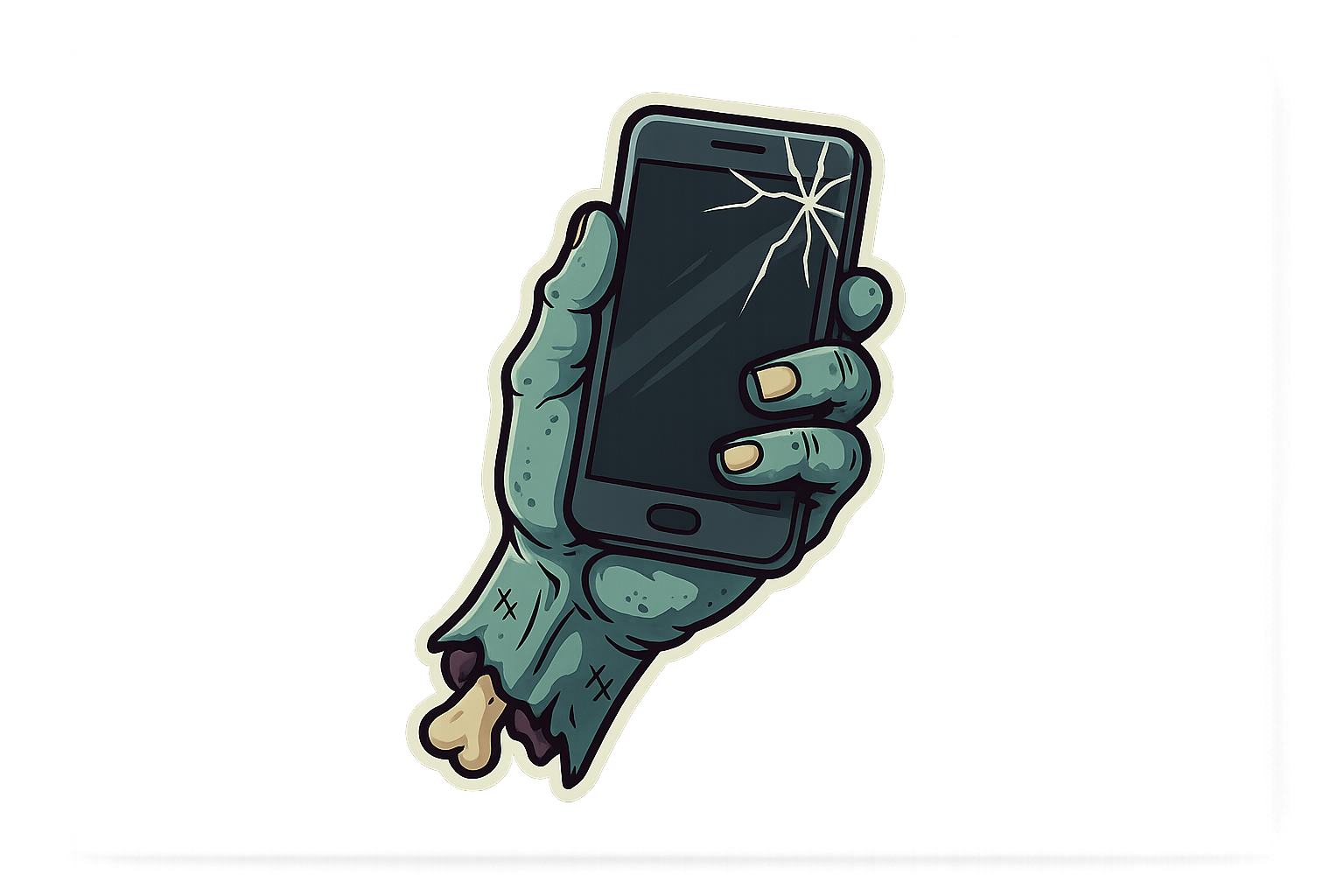 Zombie Hand Smartphone Sticker Decal Vinyl Laptop Car Window Bumper AUTO Water Bottle Helmets Waterproof Halloween