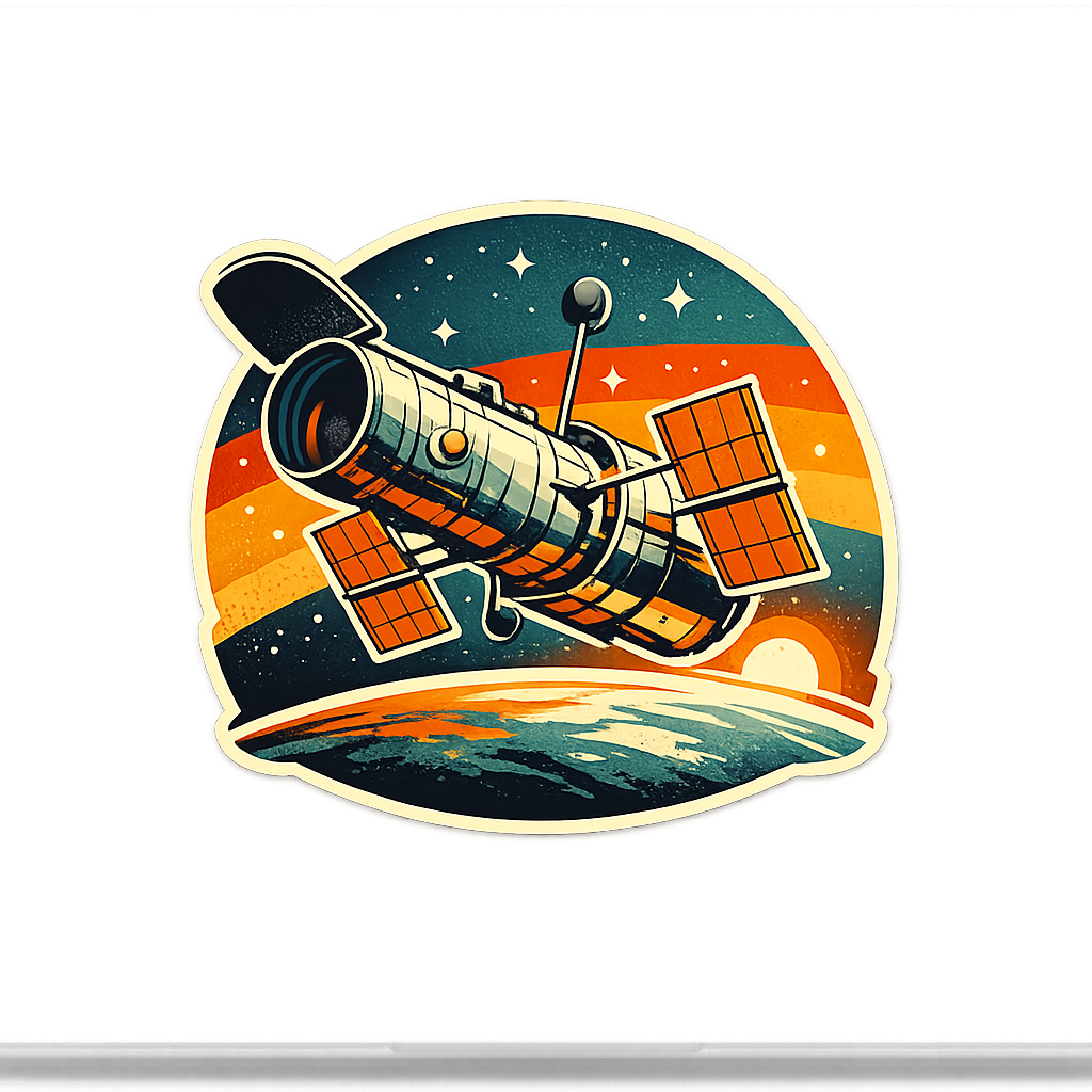 HST Hubble Space Telescope Sticker Decal Vinyl Laptop Car Window Bumper AUTO Water Bottle Helmets Waterproof NASA Satellite